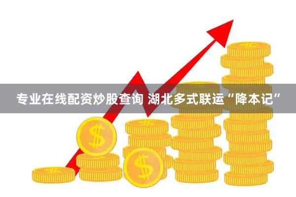 专业在线配资炒股查询 湖北多式联运“降本记”